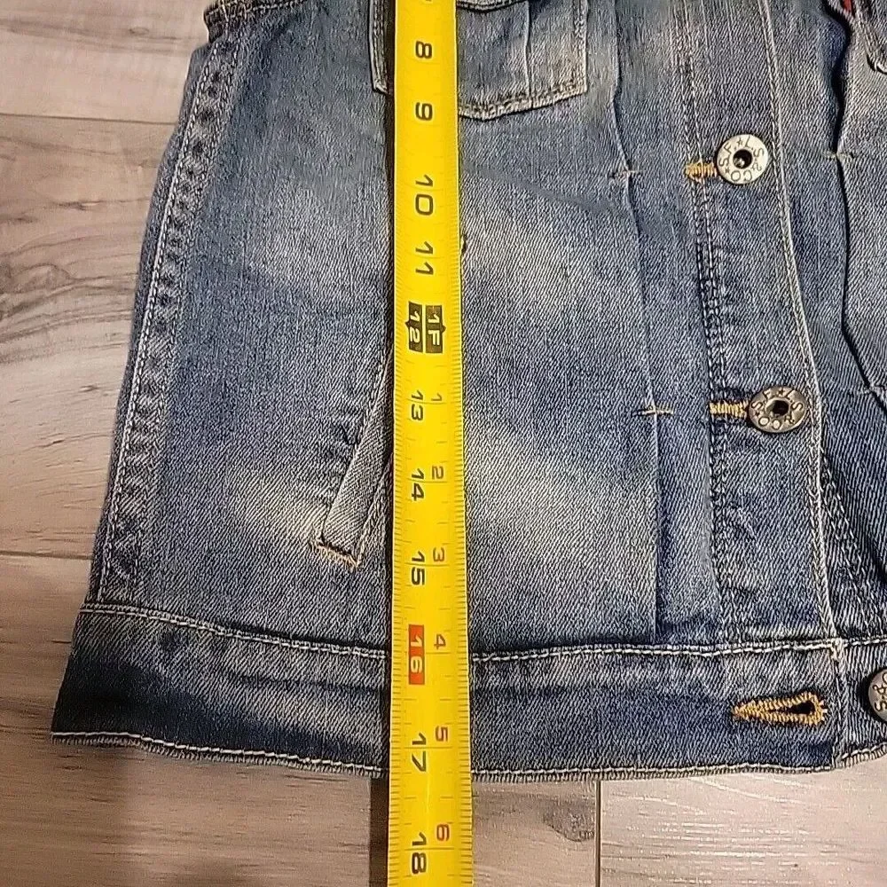 Levi's Denim Vest Youth 10-12 Blue Button‎ Up  Jean  Jacket